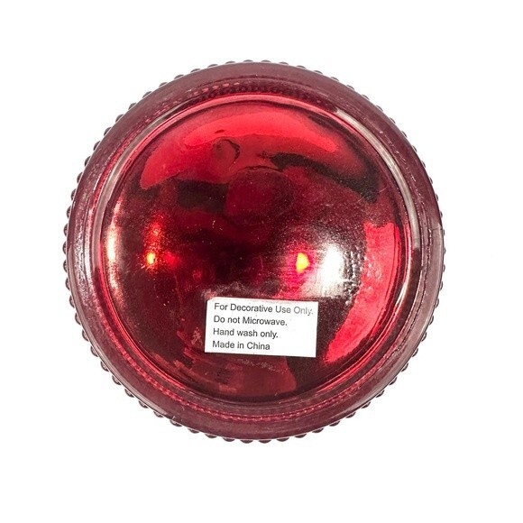 Metallic Red Decorative Centerpiece/Gift Beaded Glass Bowl - Picture 4 of 4